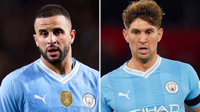 Kyle Walker and John Stones have been ruled out of Man City's Premier League clash against title rivals Arsenal