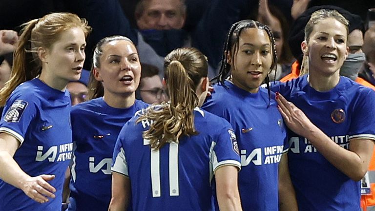 Lauren James opened the scoring for Chelsea at Stamford Bridge