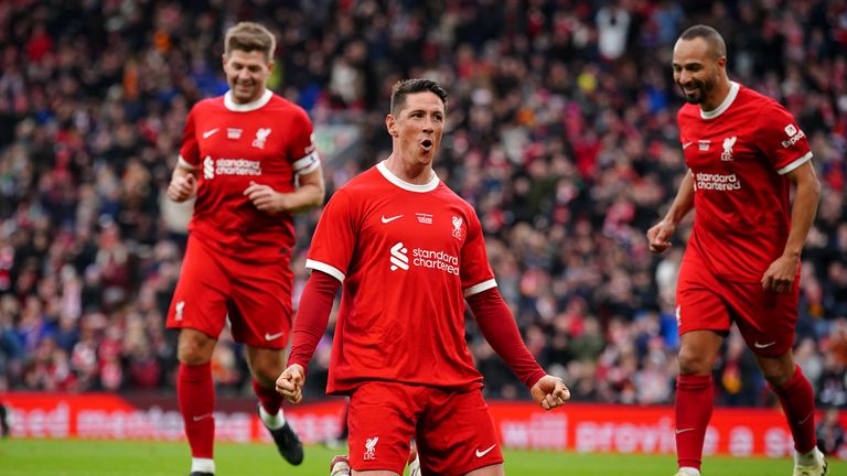 Fernando Torres scored a popular goal in a 4-2 win for Liverpool