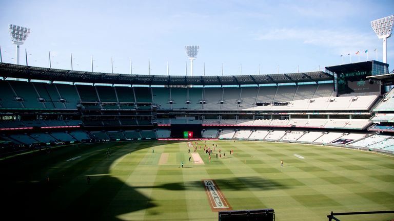 MELBOURNE, AUSTRALIA - JANUARY 17: A General View of the MCG before the Big Bash League cricket match between Melbourne Stars and Melbourne Renegades on January 17, 2021 in Melbourne, Australia. (Photo by Brett Keating/Speed Media/Icon Sportswire)