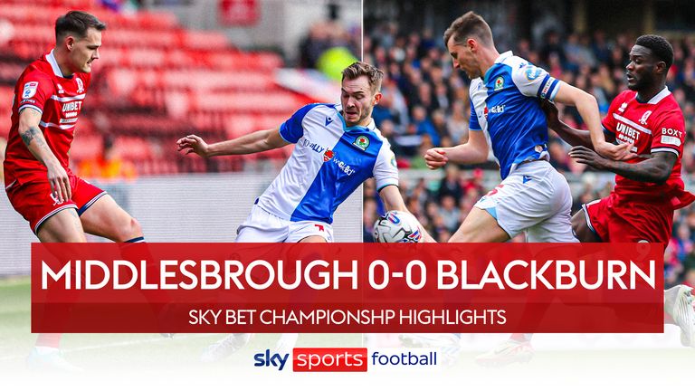 Watch highlights of the Sky Bet Championship match between Middlesbrough and Blackburn Rovers. 