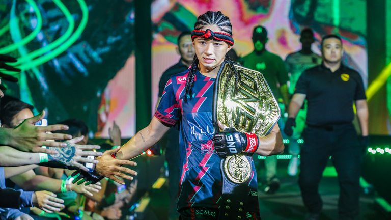 Reigning ONE Women's Atomweight Muay Thai World Champion Allycia Hellen Rodrigues returned to defend her title against Todd in 2023, her first fight since the birth of her son, Josue.