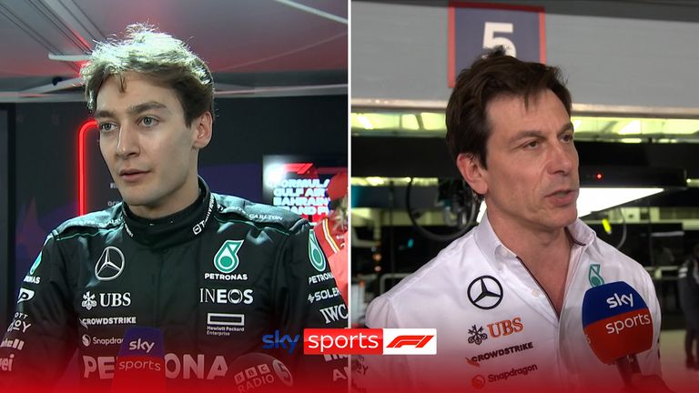 George Russell was delighted to qualify third in Bahrain, while Mercedes boss Toto Wolff is optimistic their cars will perform well in Saturday&#39;s race.
