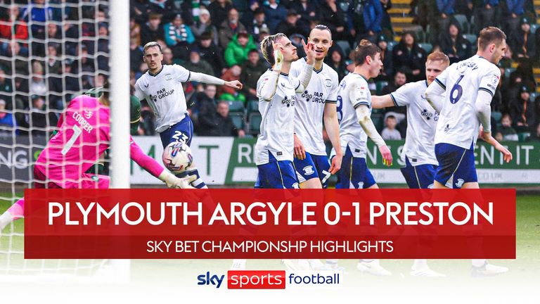 Highlights of the Sky Bet Championship match between Plymouth Argyle and Preston North End