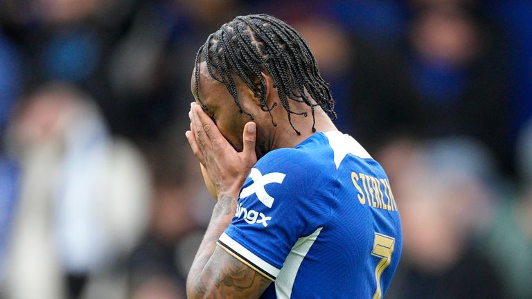 Raheem Sterling had a tough afternoon in front of goal for Chelsea, and was booed after mis-hitting a free-kick shortly before he was substituted