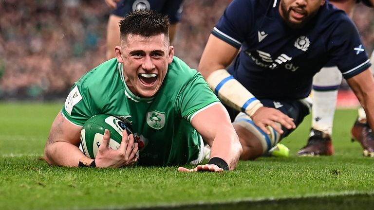 Dan Sheehan was on the scoresheet as Ireland beat Scotland to seal the 2024 Six Nations title 