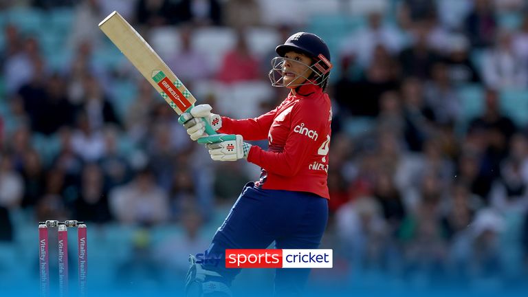 England&#39;s Sophia Dunkley in batting action during the second Vitality IT20 match