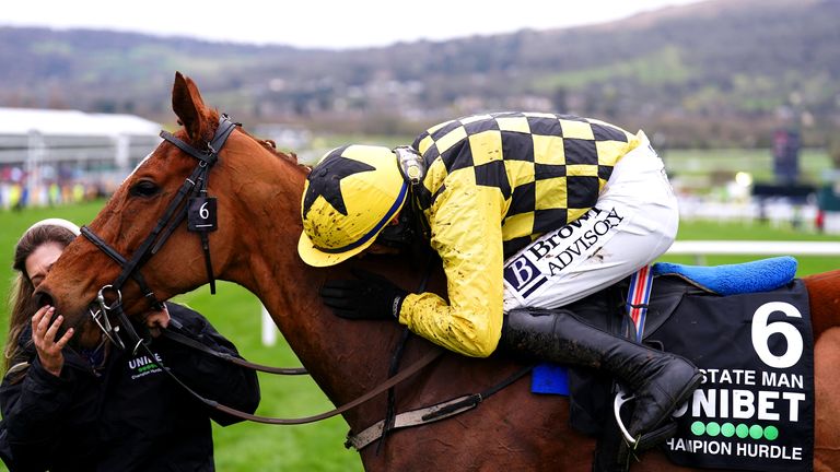 Paul Townend landed his first Champion Hurdle aboard State Man