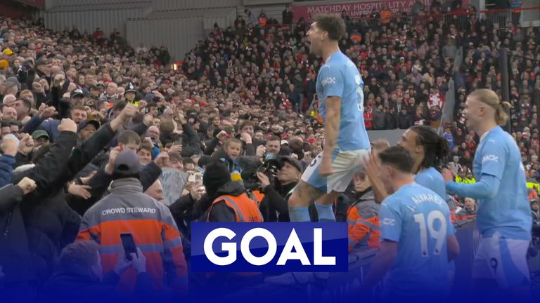 John Stones scores for Man City at Liverpool