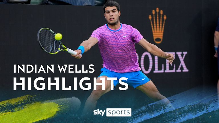 Highlights of Carlos Alcaraz beating Jannik Sinner to reach the Indian Wells final.