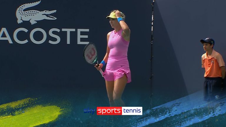Katie Boulter saves three break points