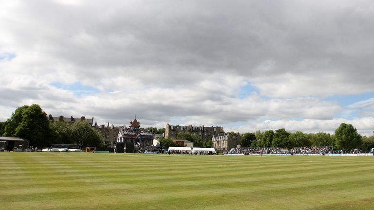 General view of the Grange Club Cricket Ground, during the One Day International at The Grange, Edinburgh. PRESS ASSOCIATION Photo. Picture date: Saturday June 19, 2010. See PA Story CRICKET England. Photo should read Lynne Cameron/PA Wire. RESTRICTIONS: Use subject to restrictions. Editorial use only. No commercial use. Call 44 (0)1158 447447 for further information.