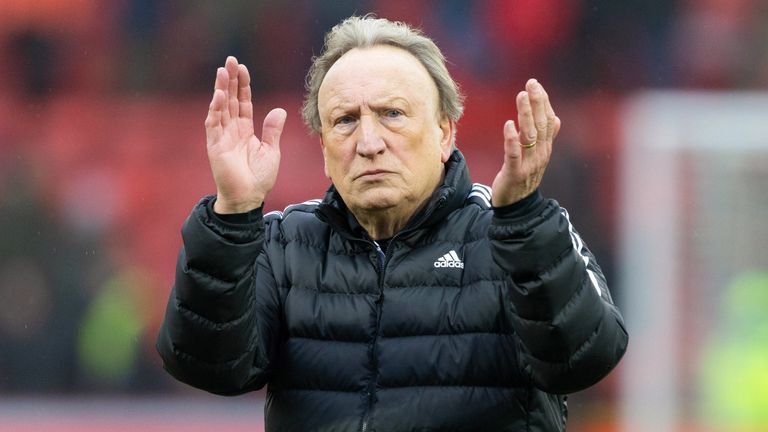 ABERDEEN, SCOTLAND - MARCH 09: Aberdeen Manager Neil Warnock celebrates at full time during a Scottish Cup Quarter Final match between Aberdeen and Kilmarnock at Pittodrie Stadium, on March 09, 2024, in Aberdeen, Scotland. (Photo by Ross Parker / SNS Group)