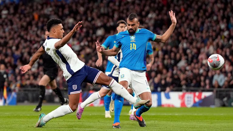 England's Ollie Watkins missed his big chance of the night