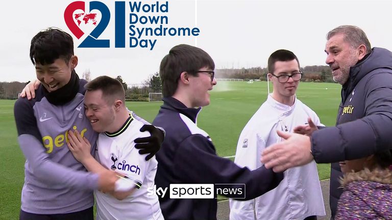 SON AND ANGE SURPRISE SPURS FANS ON WORLD DOWN SYNDROME DAY THUMB 