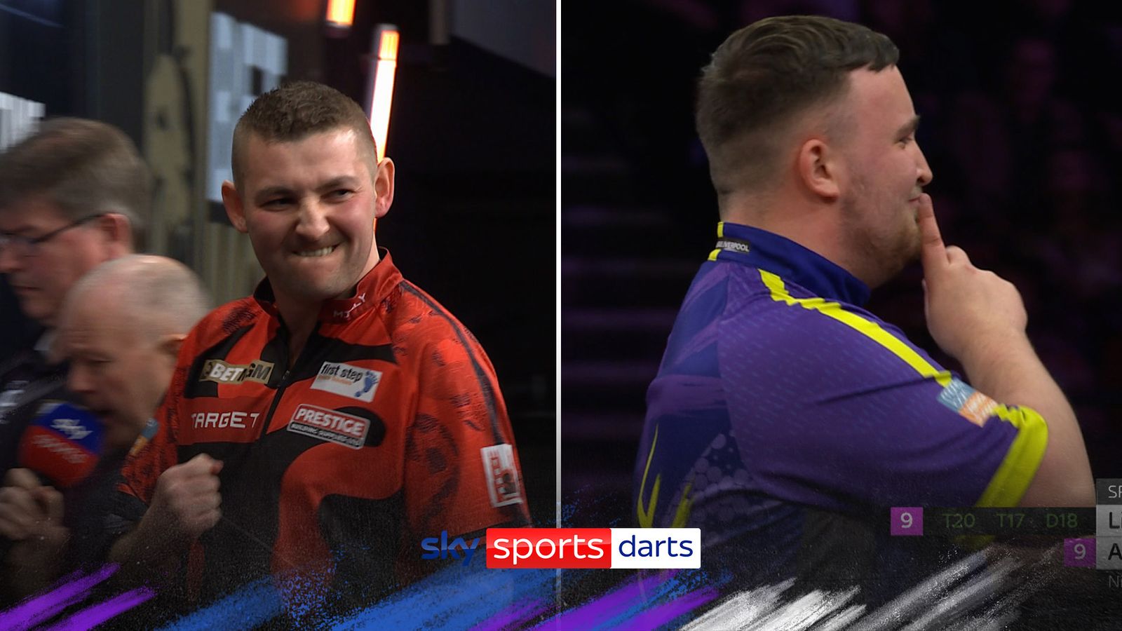 Luke Littler and Nathan Aspinall wow crowd with nine perfect darts ...