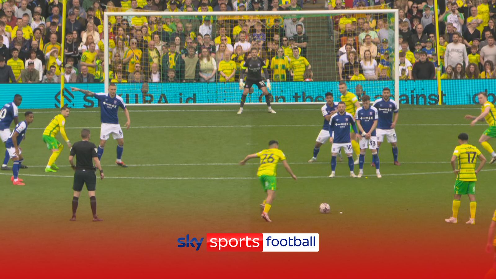 Norwich vs Ipswich Marcelino Nunez fires in free kick to give Canaries