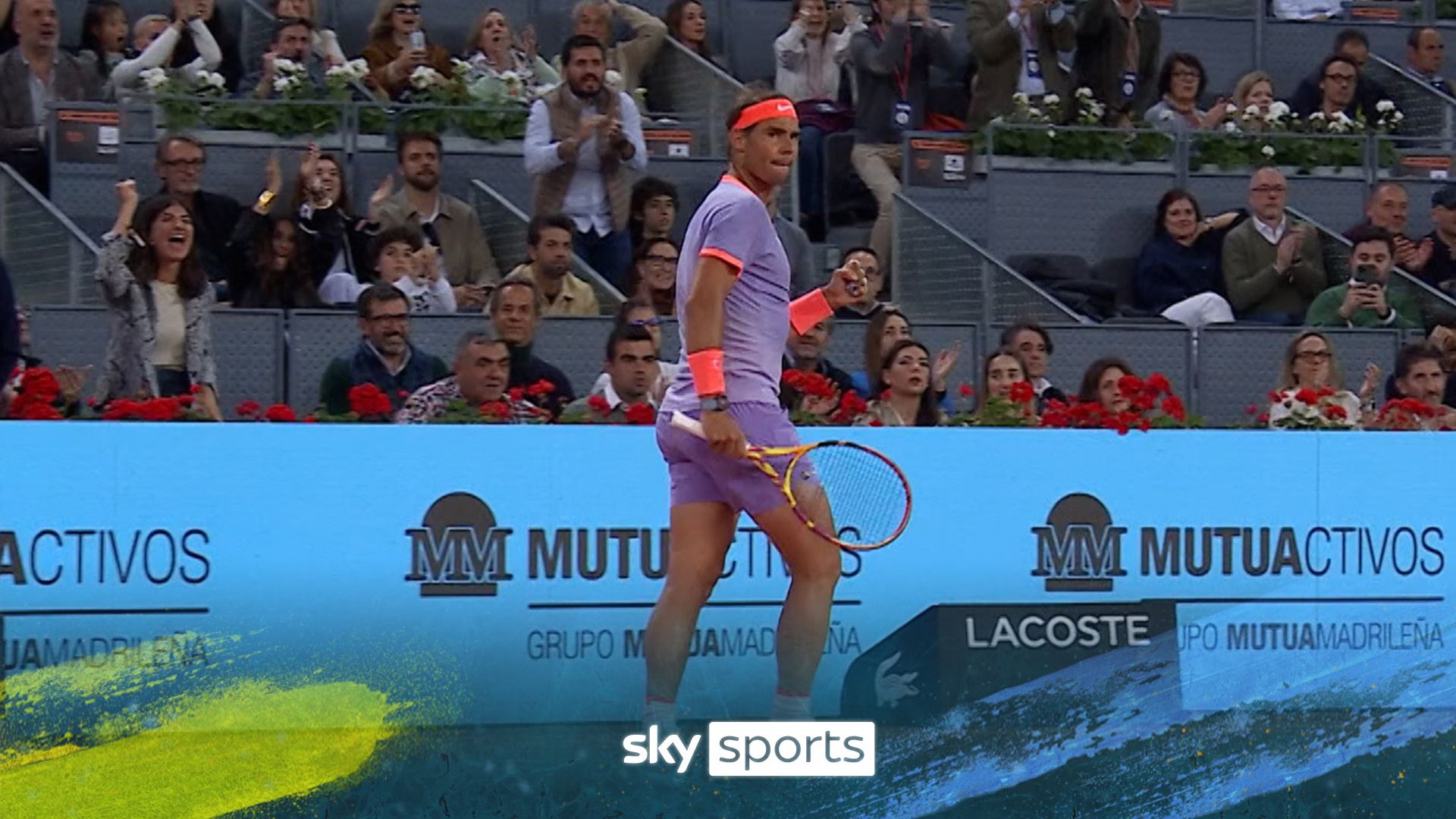 Vamos! Crowd roars as Nadal breaks back in Madrid