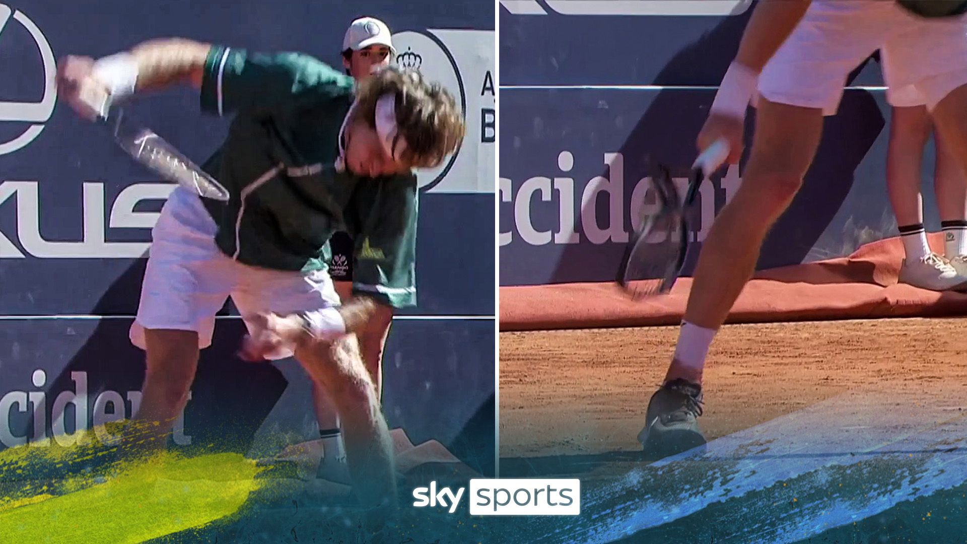 Rublev 'obliterates' racket in rage after fourth-straight defeat