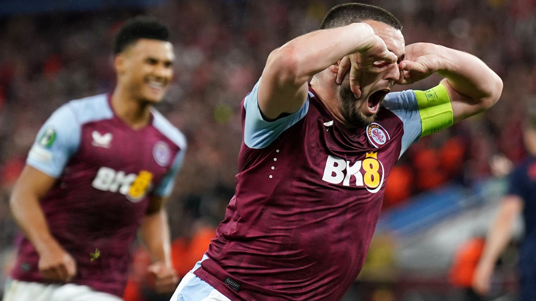 Aston Villa 2-1 Lille: Narrow first-leg lead in Europa Conference League  quarter-final for Unai Emery's side | Football News | Sky Sports