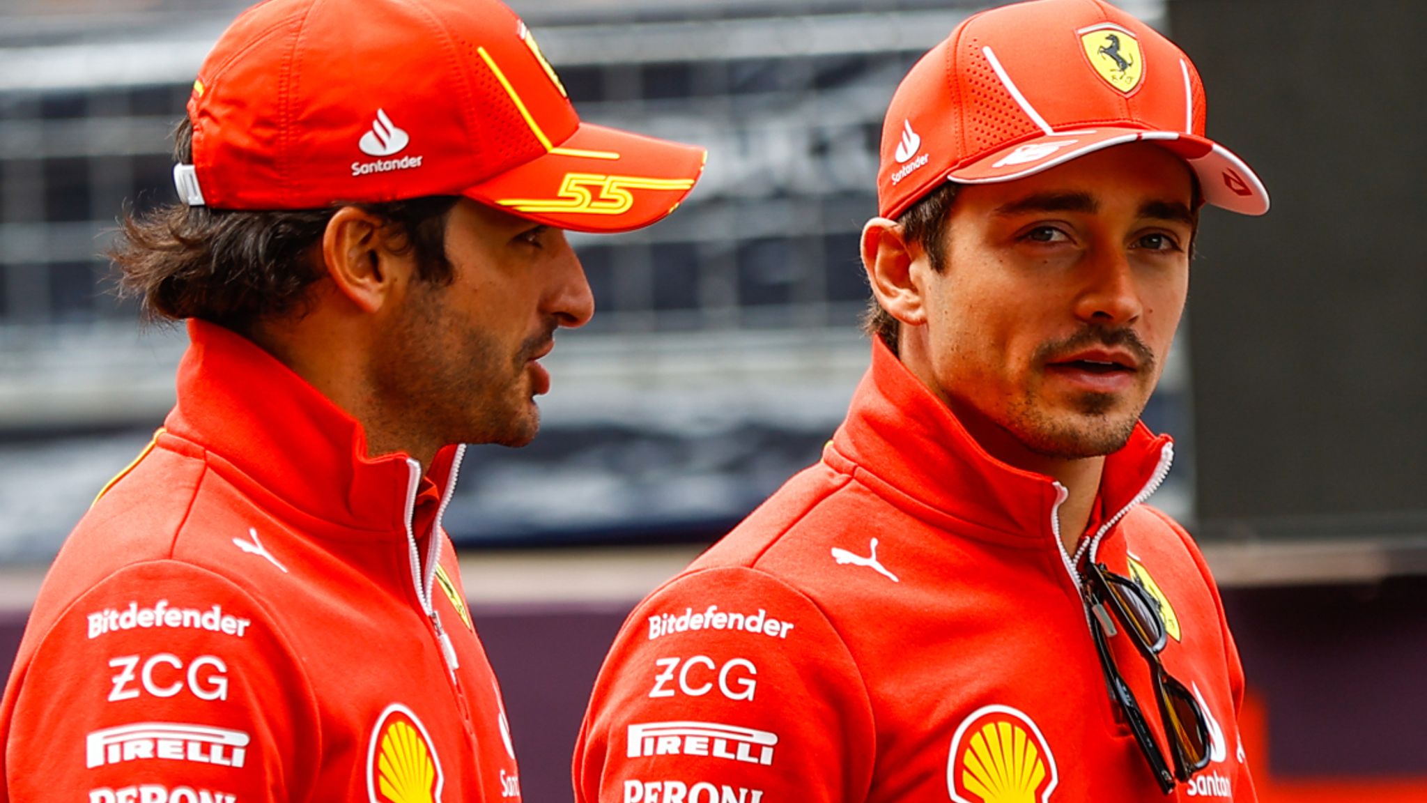 Charles Leclerc and Calos Sainz, Ferrari F1 drivers