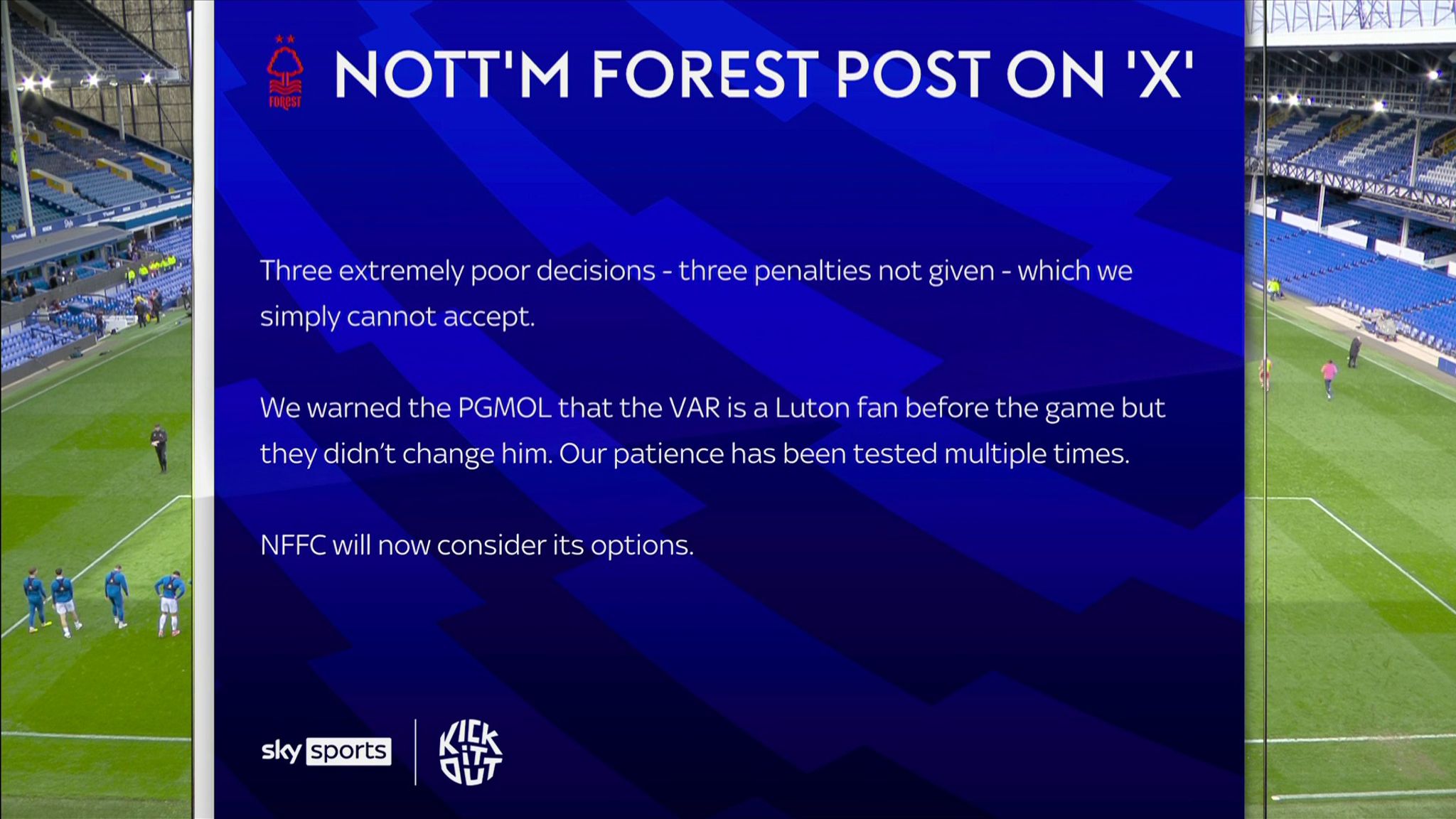 Nottingham Forest accuse VAR Stuart Attwell of being a Luton fan after