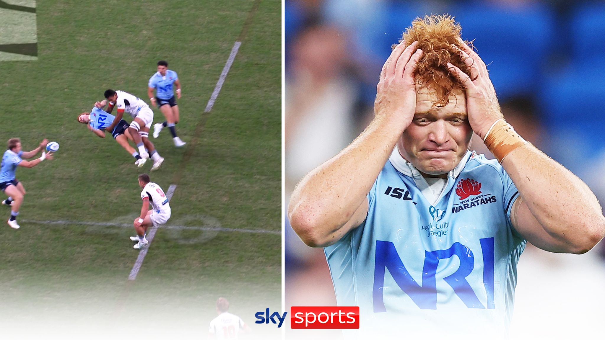HUGE tackle in Super Rugby | Samipeni Finau poleaxes Tane Edmed