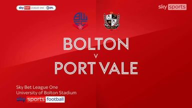 Bolton 2-0 Port Vale