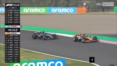 'That was a cracking move!' | Norris surprises Russell with overtake