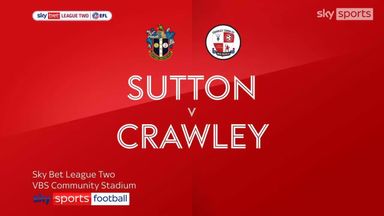 Sutton 2-2 Crawley