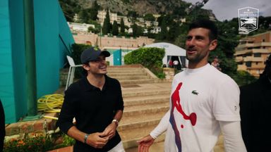 'My drive is okay!' | Sainz meets Djokovic and Sinner in Monte-Carlo