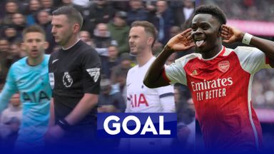 Saka doubles Arsenal lead on counter - but were Spurs denied pen?