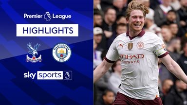 De Bruyne hits outstanding double to help Man City past Palace