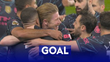 De Bruyne opens the scoring with a 'beautiful' flying header!