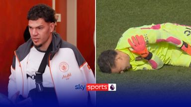 The incident that led to Ederson leaving City Ground in a sling