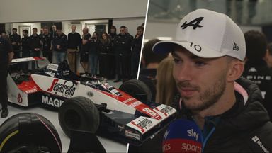 Gasly among Alpine team paying respects to Toleman and Senna