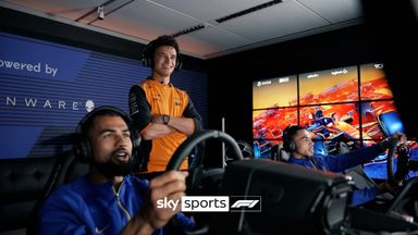 Lando judges Chelsea stars as they take on F1 simulator!