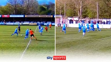 Best non-league goal of season?! | Goal from halfway line... at kick-off!