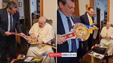 Pope Francis blesses Fury-Usyk belt (Yes, you read that correctly!)