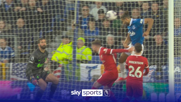 Alisson saves from Calvert-Lewin