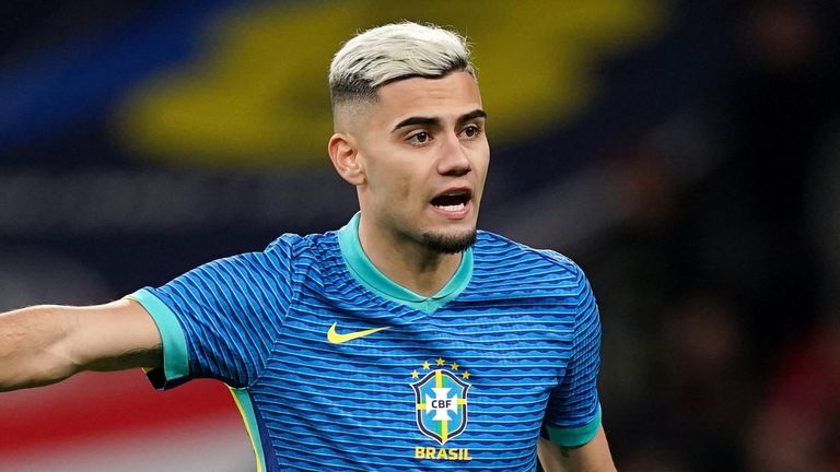 Brazil's Andreas Pereira during the international friendly match at Wembley Stadium, London. Picture date: Saturday March 23, 2024.