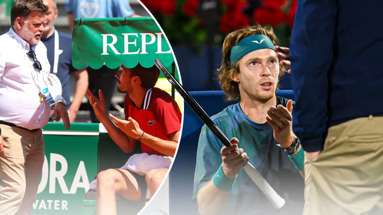 Daniil Medvedev and Andrey Rublev have both had run-ins with chair umpires in recent months