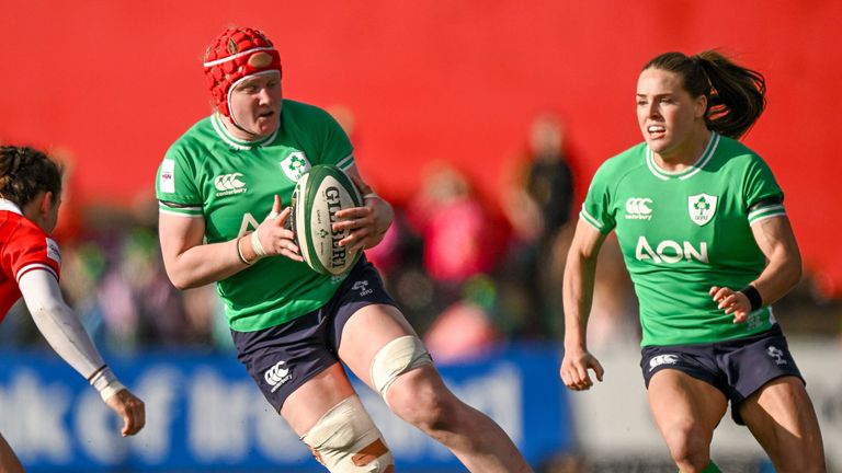 Aoife Wafer put in an incredible performance with the ball in hand as she made huge metres for Ireland 