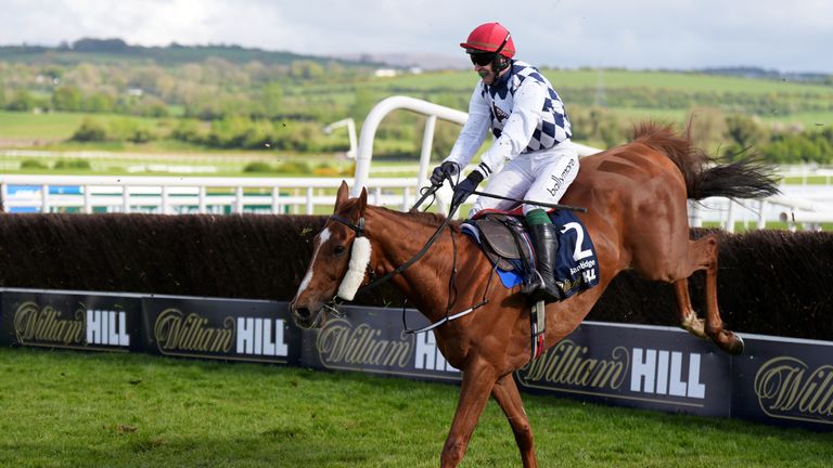 Banbridge jumps through to win the William Hill Champion Chase at the Punchestown Festival
