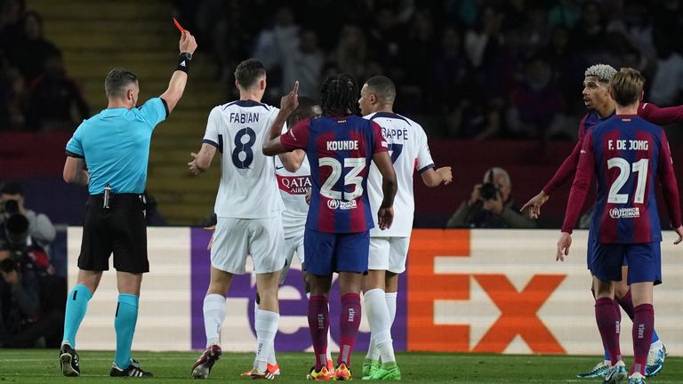 Xavi fumes at ‘disaster’ ref after PSG beat 10-player Barca in CL epic