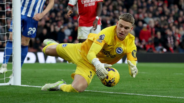 Verbruggen started in Brighton's 2-0 loss to Arsenal at the Emirates Stadium in December