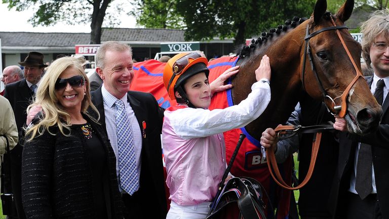 Karl Burke after Betfred Dante Stakes victory at York Races in 2013