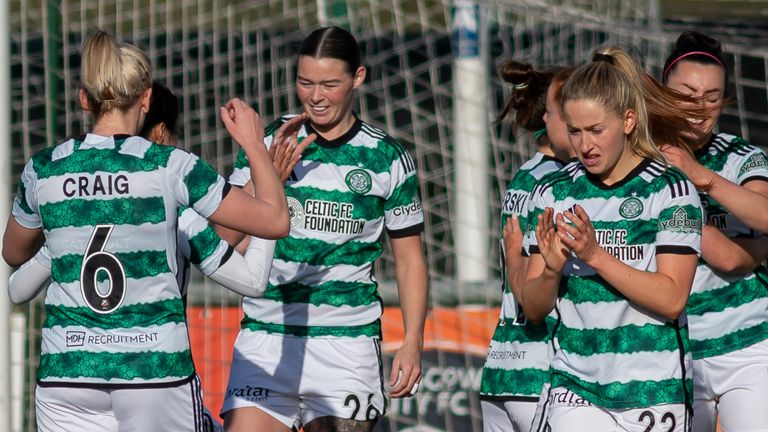 Tash Flint doubled Celtic's lead in the win over Glasgow City (Credit: Colin Poultney/SWPL)
