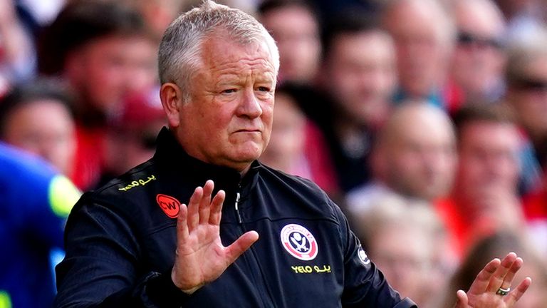 Chris Wilder issues instructions from the touchline