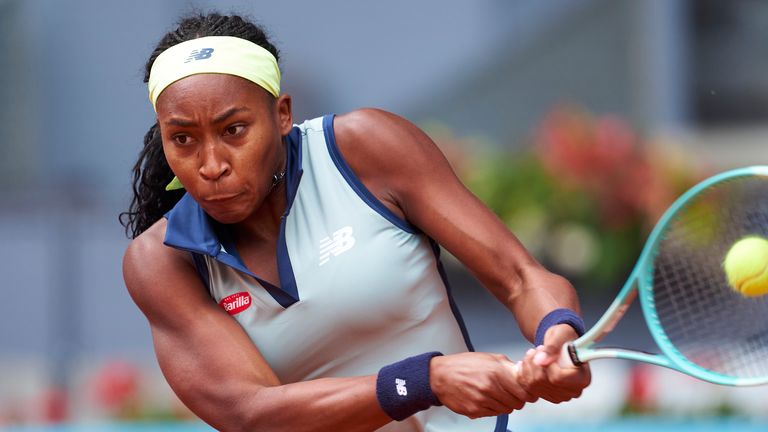 Coco Gauff powered to a double-bagel win over Arantxa Rus in the second round of the Madrid Open